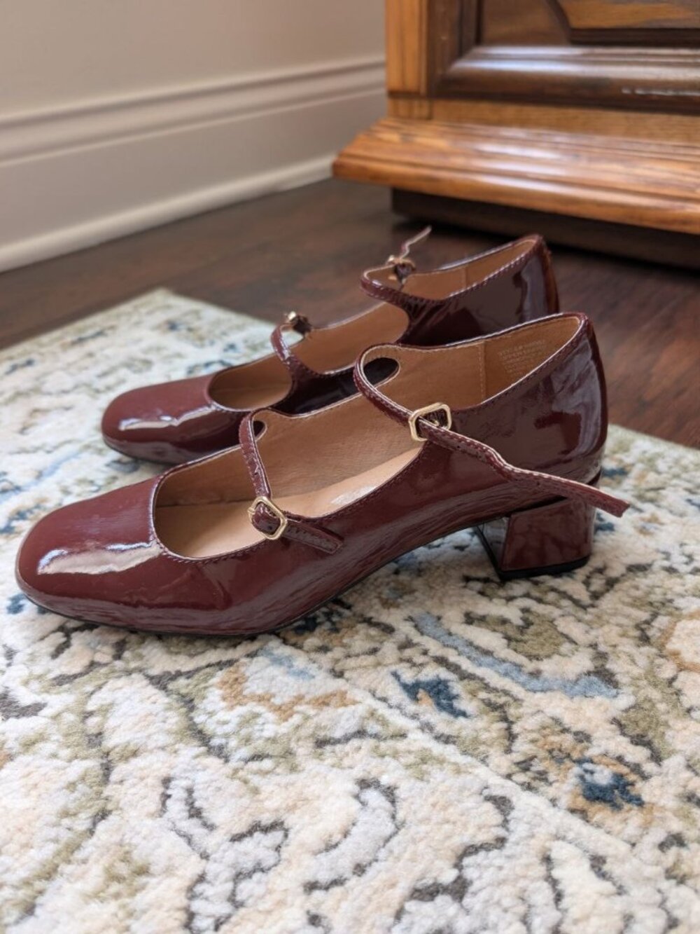 Madewell Nettie Heeled Mary Jane Size 7,5 Burgundy - Picture 2 of 12